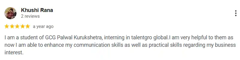 Real client testimonial for TalentGro career guidance